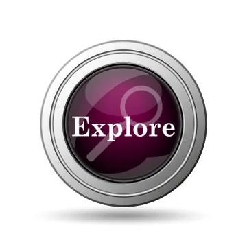 Explore icon. internet button on white background.. Stock Illustration