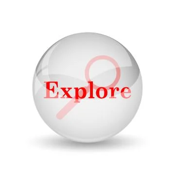 Explore icon. internet button on white background.. Stock Illustration