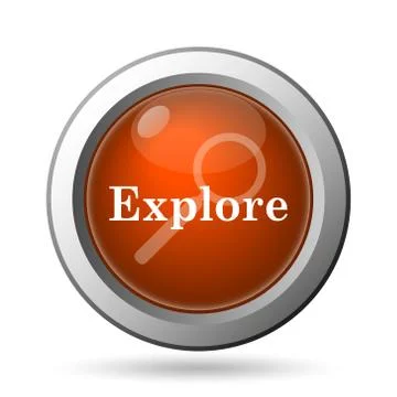 Explore icon. internet button on white background.. Illustration