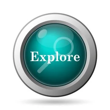 Explore icon. internet button on white background.. Stock Illustration