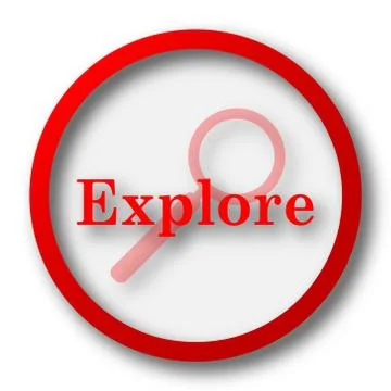 Explore icon. Internet button on white  background.. Illustration