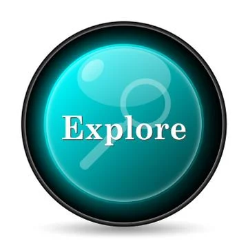 Explore icon. Internet button on white background.. Illustration