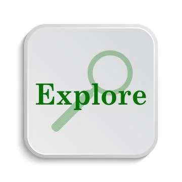 Explore icon. Internet button on white background.. Ilustração Stock