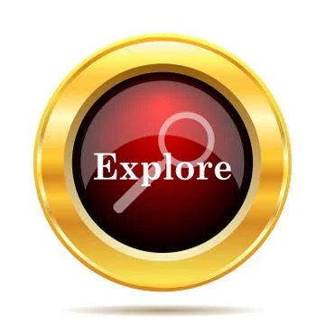 Explore icon. Internet button on white background.. Illustration