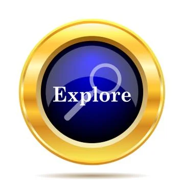 Explore icon. Internet button on white background.. Illustration