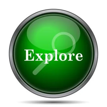 Explore icon. Internet button on white background.. Illustration