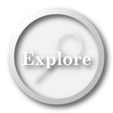Explore icon. Internet button on white background.. Illustration
