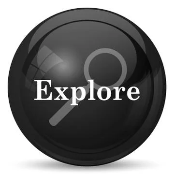 Explore icon. Internet button on white background.. Illustration
