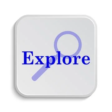Explore icon. Internet button on white background.. Illustration