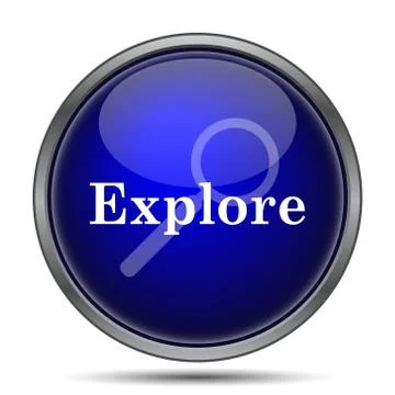 Explore icon. Internet button on white background.. Illustration