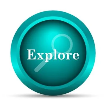 Explore icon. Internet button on white background.. Illustration
