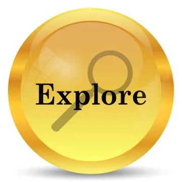 Explore icon. Internet button on white background.. Illustration