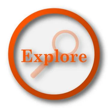Explore icon. Internet button on white background.. Illustration