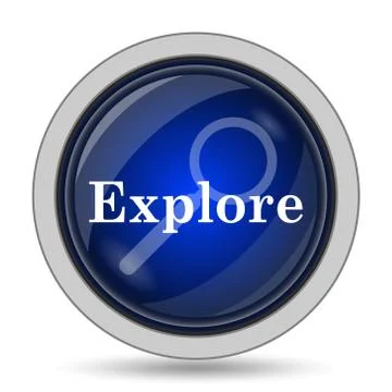 Explore icon. Internet button on white background.. Illustration