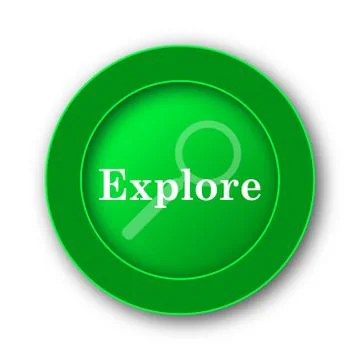 Explore icon. Internet button on white background.. Illustration
