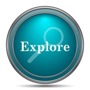Explore icon. Internet button on white background.. Illustration