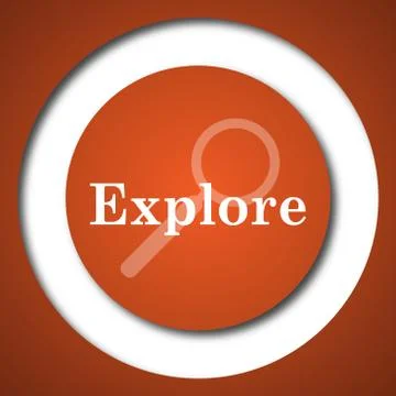 Explore icon. Internet button on white background. . Stock Illustration