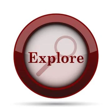 Explore icon. Internet button on white background. . Illustration