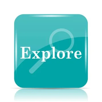 Explore icon. Internet button on white background.. Illustration