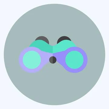 Explore Icon in trendy flat style isolated on soft blue background Stock Illustration