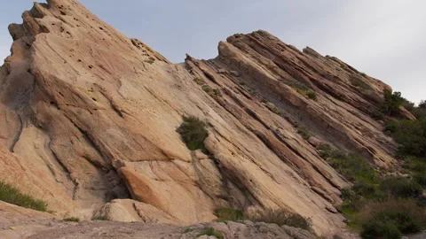 Explore the Iconic Vasquez Rocks, a Famous Movie Location in California Stock Footage 332591083