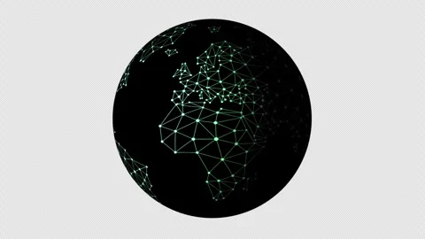 Explore the interconnected world through digital networks Vidéo 334101662