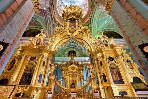 Explore the interior of Peter and Paul Cathedral in Russia Stock Photos
