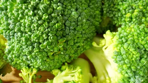 Explore the intricate details of a broccoli. Macro video Stock Footage 244060605