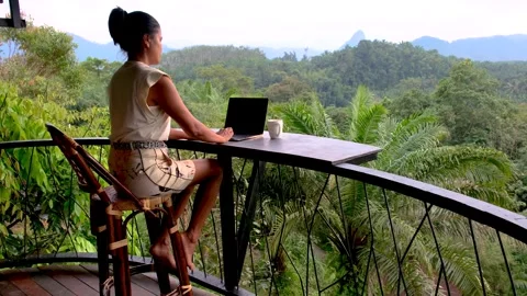 Explore Khao Sok Thailand while working remotely in natures paradise Vídeos de archivo 324684857