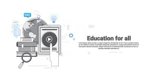 Explore Learning Training Courses Education Web Thin Line Stock Illustration