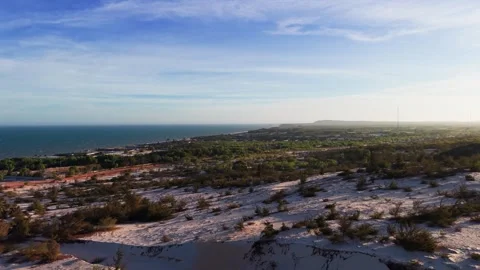 Explore the less touristy white sand dunes in binh thuan vietnam with a view of 库存影片 333430454
