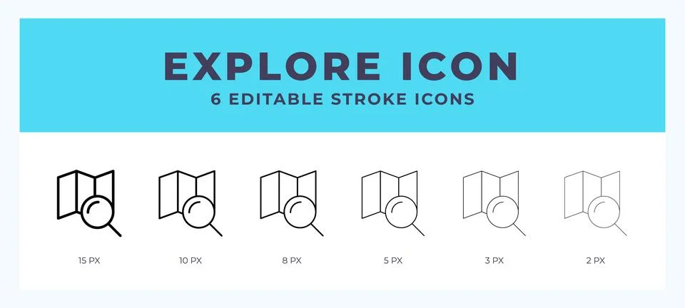 Explore line icon. For web. And mobile app. Vector illustration. 스톡 일러스트