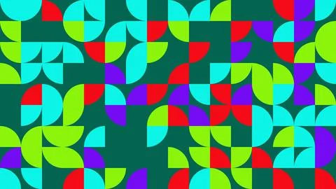 Explore a lively geometric pattern featuring bright shapes and vivid colors.. Stock Illustration