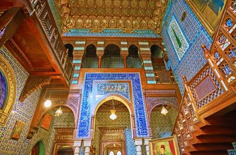 Explore Manial Palace, on Dec 24 in Cairo, Egypt 스톡 사진