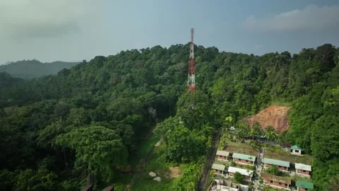 Explore Mersing Malaysia with an aerial view of lush landscapes Stock Footage 313436211