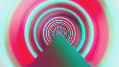 Explore a mesmerizing journey through a swirling tunnel of vibrant colors Stock Footage 304343337