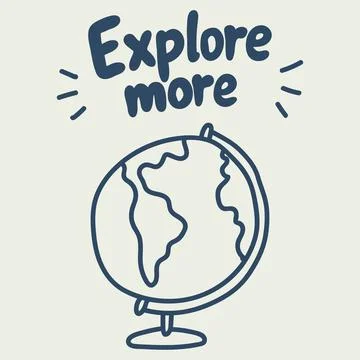 Explore More Hand Drawn Globe Travel Illustration Stock Illustration