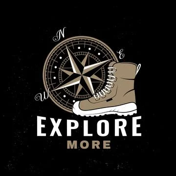 Explore more. Outdoor adventure. Vector illustration. Concept for shirt or .. Stock Illustration