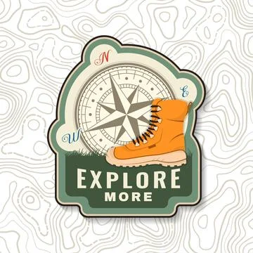 Explore more. Outdoor adventure. Vector illustration. Concept for shirt or lo Stock Illustration