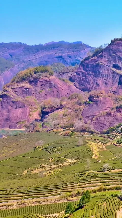 Explore mount wuyi in fujian with stunning drone views Vídeos de archivo 335074501