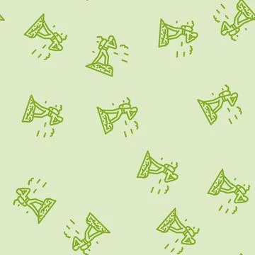 Explore mountain adventure line vector seamless pattern Illustrazione stock