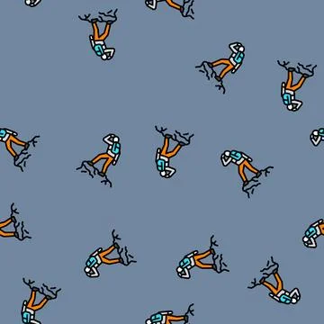 Explore mountain adventure vector seamless pattern 库存插图