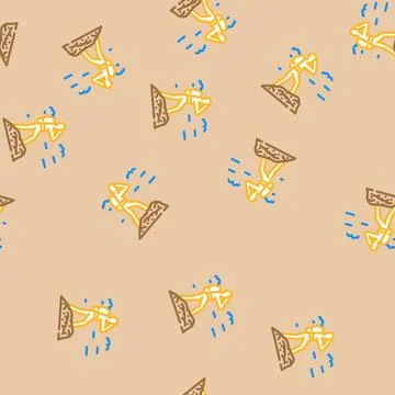 Explore mountain adventure vector seamless pattern Stock Illustration