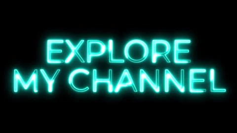 Explore My Channel Neon Typography Animation Stock-Footage 321721892
