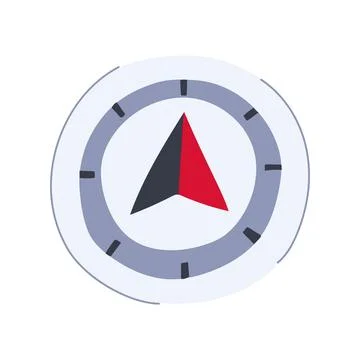 Explore nautical compass cartoon vector illustration Stock Illustration