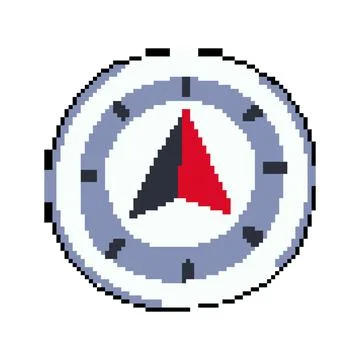 Explore nautical compass pixel art vector illustration Stock Illustration