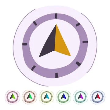Explore nautical compass vector cartoon graphic 库存插图