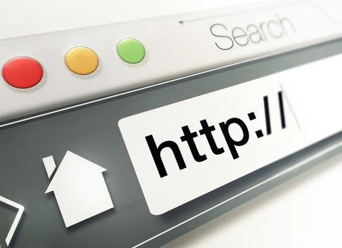 Explore the net. Closeup of a search bar on a computer screen - ALL design on 写真素材