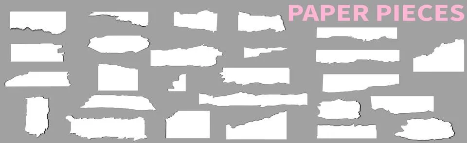 Explore our Creative Paper Pieces Collection, perfect for enhancing your de.. Stock Illustration