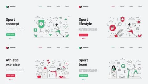 Explore our Sport Concept Web Templates designed specifically for Active Stock Illustration